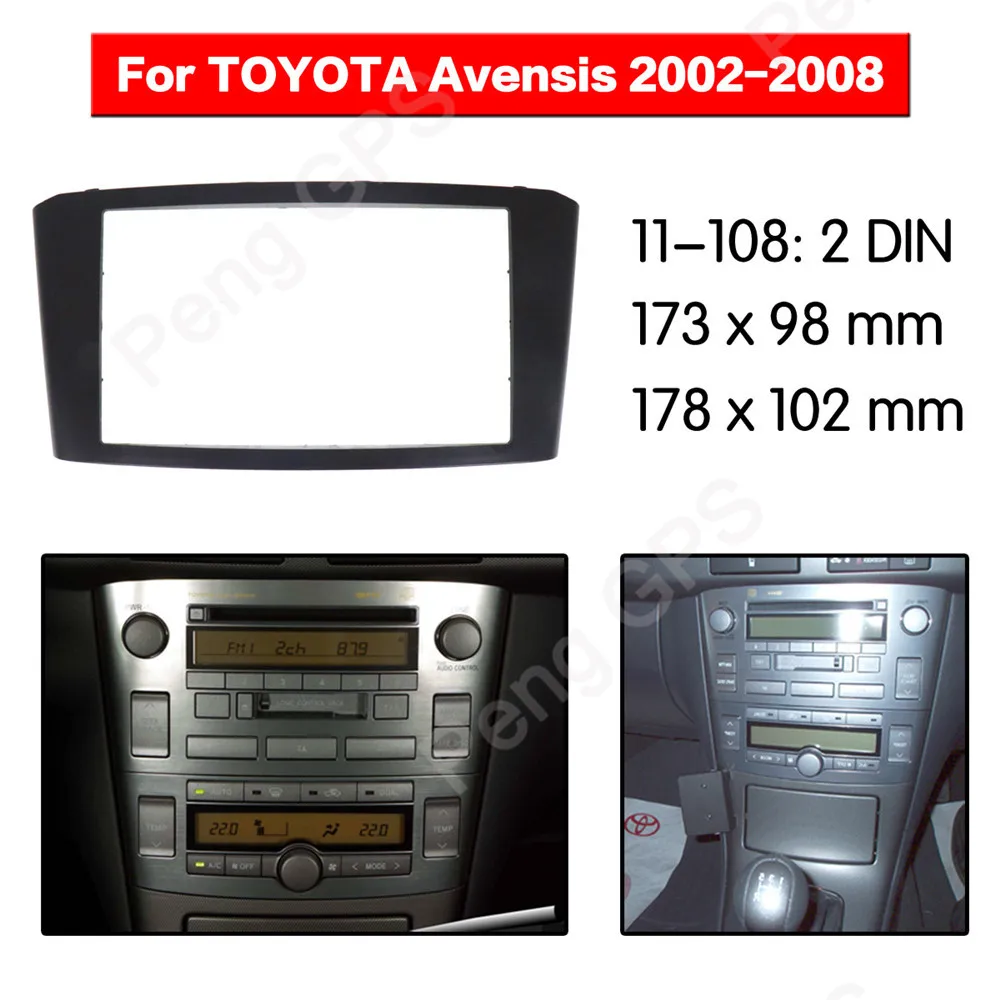 2 DIN Car Radio stereo Fitting installation adapter fascia For TOYOTA Avensis 2002 2003 2004 2005 2006 2007 2008 frame Audio
2 DIN Car Radio stereo Fitting installation adapter fascia For TOYOTA Avensis 2002 2003 2004 2005 2006 2007 2008 frame Audio