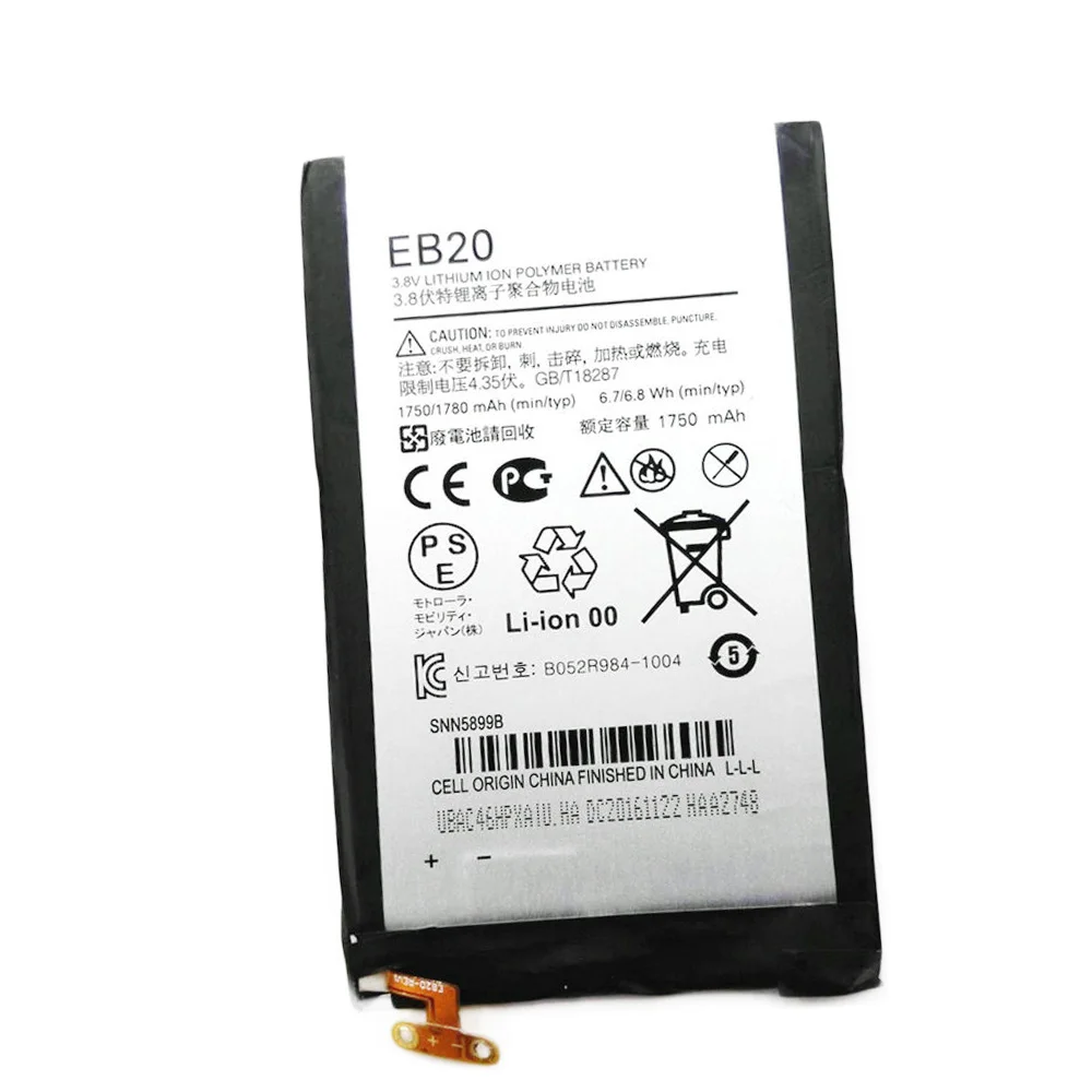 ISUNOO 5 шт./лот 1780 мАч EB20 сменная батарея для Motorola SNN5899 SNN5899A SNN5899B XT910 XT912 T5 MB886
ISUNOO 5 шт./лот 1780 мАч EB20 сменная батарея для Motorola SNN5899 SNN5899A SNN5899B XT910 XT912 T5 MB886