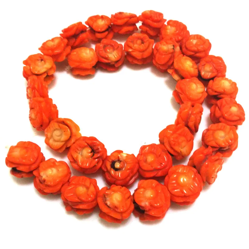 16 inches 10x14mm Orange Double Faced Flower Shaped Natural Carved Coral Beads Loose Strand
16 inches 10x14mm Orange Double Faced Flower Shaped Natural Carved Coral Beads Loose Strand