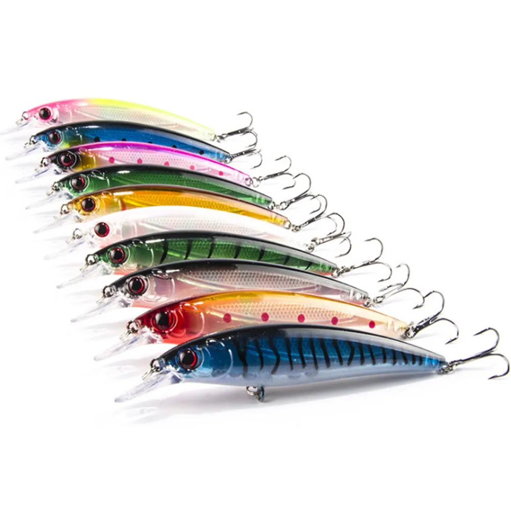 10pcs/lot Hot Sell Minnow Fishing Lure Laser Floating Wobblers 11CM 13.5g Hard Bait Bass Fresh Saltwater Plastic Fishing Tackle
10pcs/lot Hot Sell Minnow Fishing Lure Laser Floating Wobblers 11CM 13.5g Hard Bait Bass Fresh Saltwater Plastic Fishing Tackle