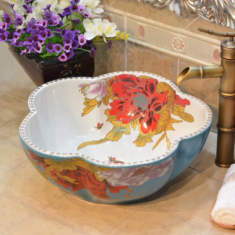 Фабрика Jingdezhen Прямая керамическая раковина с ручной росписью, раковина для ванной комнаты, фарфор
Фабрика Jingdezhen Прямая керамическая раковина с ручной росписью, раковина для ванной комнаты, фарфор