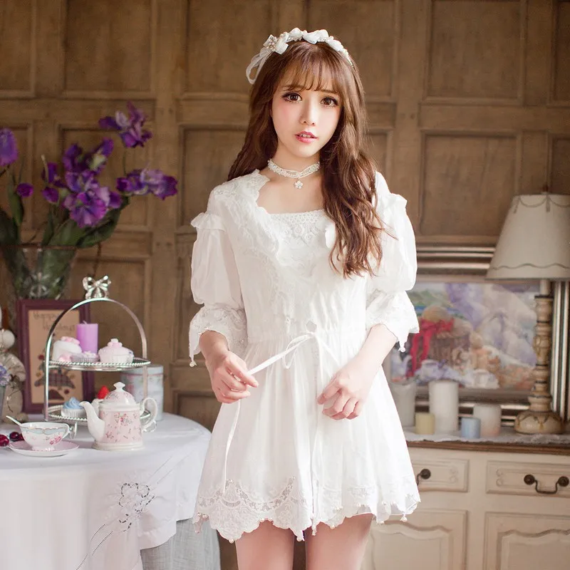 Princess sweet lolita blouse Candy rain sweet chiffon White lace Uv protection princess blouse C16AB6096-1
Princess sweet lolita blouse Candy rain sweet chiffon White lace Uv protection princess blouse C16AB6096-1