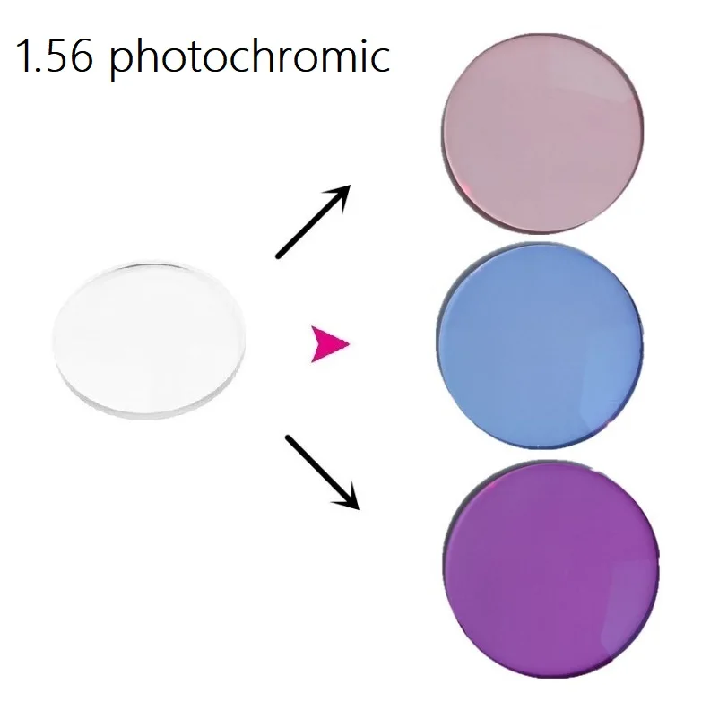 1.56 photochromic myopia sunglasses pink blue purple color film dimmed myopia resin eyeglasses prescription lenses for eyes
1.56 photochromic myopia sunglasses pink blue purple color film dimmed myopia resin eyeglasses prescription lenses for eyes