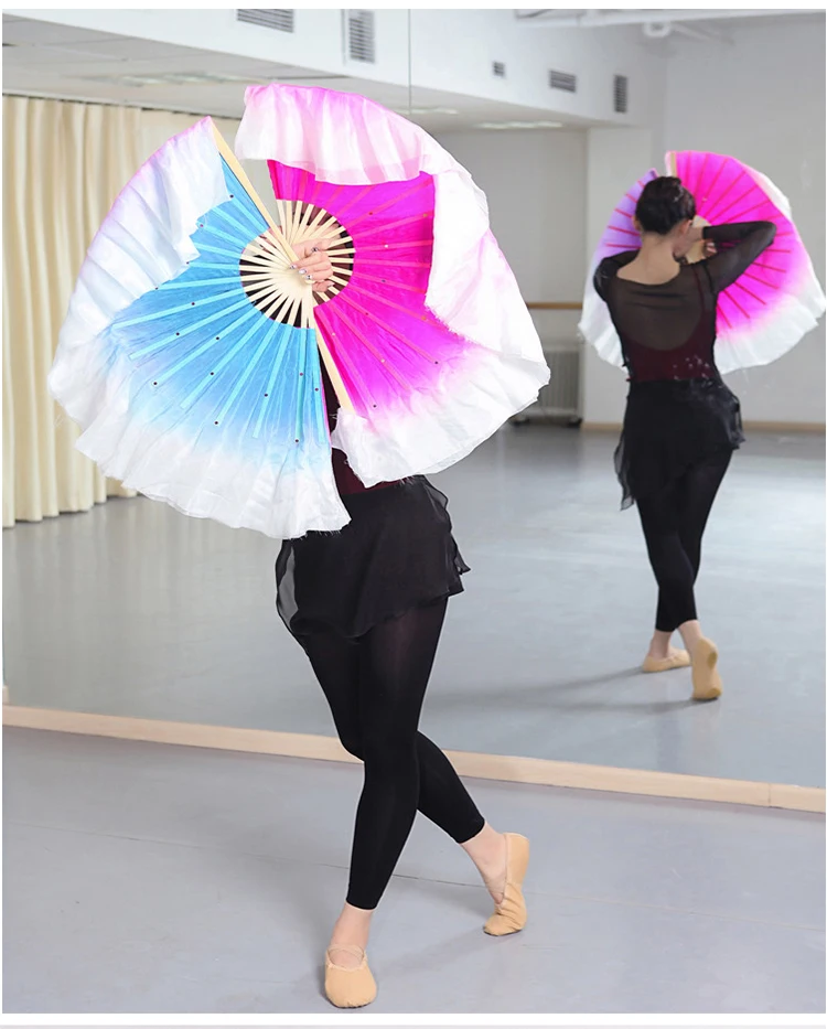 Silk Folding Fan Bamboo Handheld Veils For Bellydance Oriental Dance Props Extra Long Round Circle Double Sided Stage Show Wear
Silk Folding Fan Bamboo Handheld Veils For Bellydance Oriental Dance Props Extra Long Round Circle Double Sided Stage Show Wear