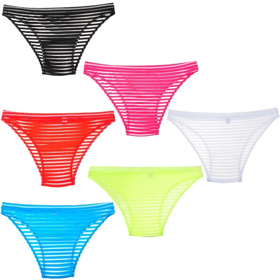 6PCS/Lot Fashion Striped Sexy Bikini Men's Briefs Underwear Shorts See-Through Mesh Male Underpants Elastic Stretch
6PCS/Lot Fashion Striped Sexy Bikini Men's Briefs Underwear Shorts See-Through Mesh Male Underpants Elastic Stretch