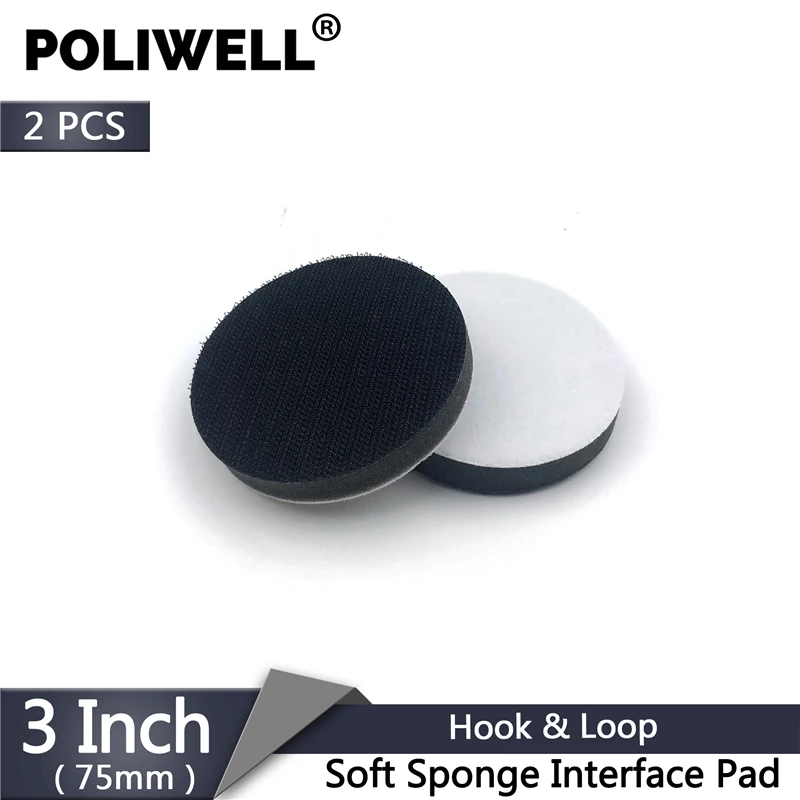 POLIWELL 2PCS 75mm Soft Sponge Interface Pad for 3'' Back-up Sanding Pads Hook&Loop Sanding Disc Grinding Power Tool Accessories
POLIWELL 2PCS 75mm Soft Sponge Interface Pad for 3'' Back-up Sanding Pads Hook&Loop Sanding Disc Grinding Power Tool Accessories