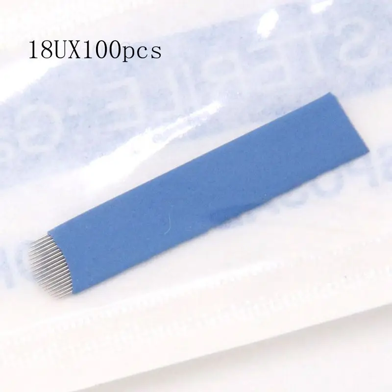 100 pcs 18 U Hard Steel Needles Permanent Makeup Eyebrow Tattoo Blade Microblading Needles Embroidery Manual Tattoo Blade
100 pcs 18 U Hard Steel Needles Permanent Makeup Eyebrow Tattoo Blade Microblading Needles Embroidery Manual Tattoo Blade