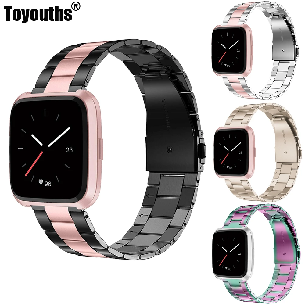 Ремешок для часов Toyouths из нержавеющей стали для Fitbit Versa, ремешок, ультратонкий легкий сменный Металлический Браслет для Fitbit Versa
Ремешок для часов Toyouths из нержавеющей стали для Fitbit Versa, ремешок, ультратонкий легкий сменный Металлический Браслет для Fitbit Versa