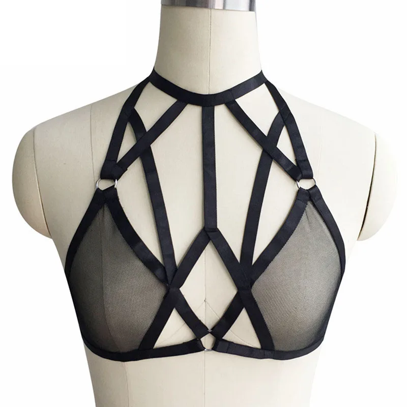 Sexy Open Chest Cage Bra Adjustable Body Harness Crop Top Lingerie Bondage Lingerie 90's Punk Pole Dance Costumes O0285
Sexy Open Chest Cage Bra Adjustable Body Harness Crop Top Lingerie Bondage Lingerie 90's Punk Pole Dance Costumes O0285