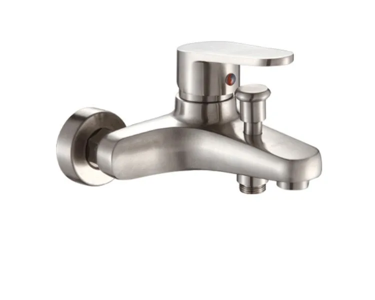 304 Stainless Steel bathroom shower faucet tap, Brushed shower faucet mixing valve, Single handle shower faucet wall mounted
304 Stainless Steel bathroom shower faucet tap, Brushed shower faucet mixing valve, Single handle shower faucet wall mounted