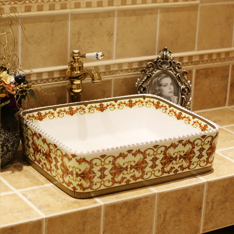 Rectangular Handmade Europe Vintage Style Lavobo Ceramic Bathroom Counter top Bathroom Sink ceramic shampoo wash basin
Rectangular Handmade Europe Vintage Style Lavobo Ceramic Bathroom Counter top Bathroom Sink ceramic shampoo wash basin