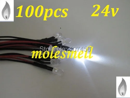 Free shipping 100pcs 5mm white Flicker 24V Pre-Wired Water Clear LED Leds Candle white Light 20CM
Free shipping 100pcs 5mm white Flicker 24V Pre-Wired Water Clear LED Leds Candle white Light 20CM