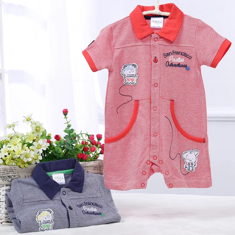 Baby rompers short 100% cotton kids clothes baby boy and girl short sleeves summer children clothing color stripes front opening
Baby rompers short 100% cotton kids clothes baby boy and girl short sleeves summer children clothing color stripes front opening