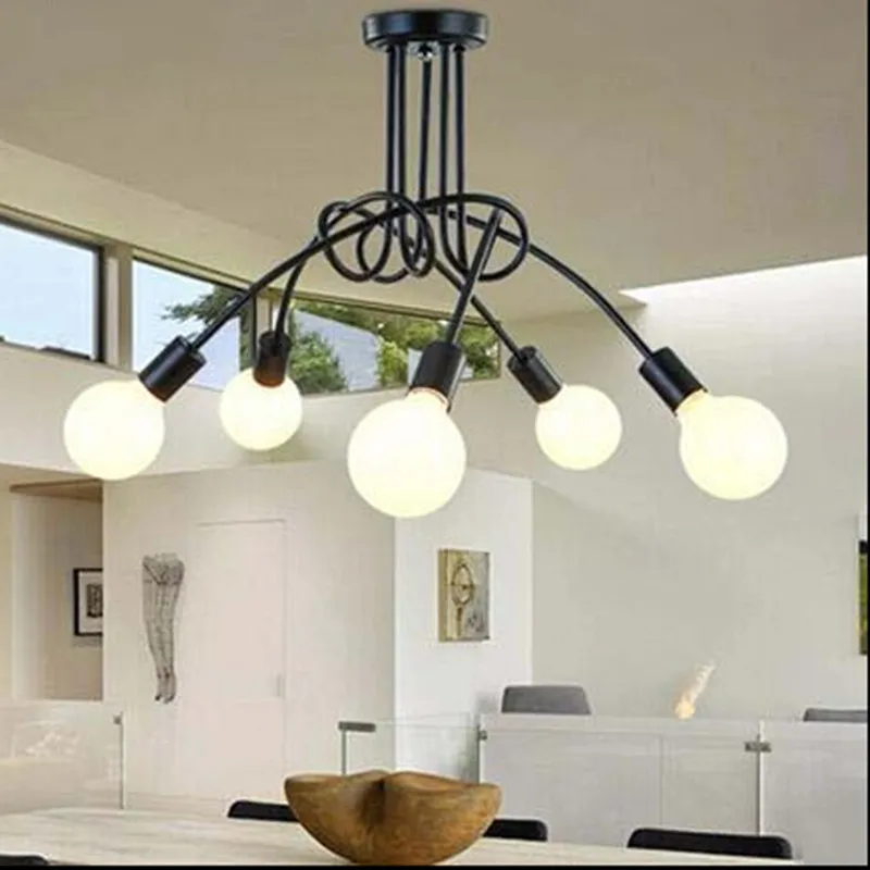 Vintage Industrial Loft Ceiling Chandelier white black 3 lamps 5 lamps home restaurant light fixtures
Vintage Industrial Loft Ceiling Chandelier white black 3 lamps 5 lamps home restaurant light fixtures