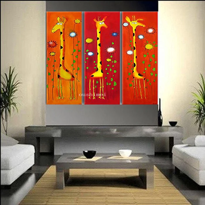 3pcs/lot Hand Pianted Cute Giraffe Animal On Canvas Oil Painting For Children Room Wall Picture Art Home Decor Cartoon Picture
3pcs/lot Hand Pianted Cute Giraffe Animal On Canvas Oil Painting For Children Room Wall Picture Art Home Decor Cartoon Picture