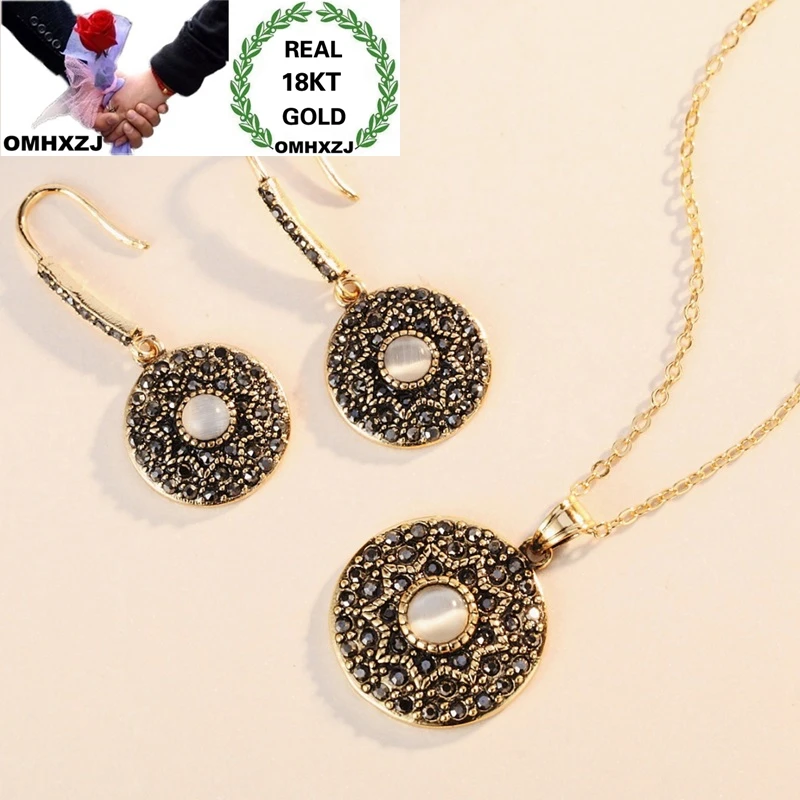 OMHXZJ Wholesale European Fashion Woman Girl Party Birthday Wedding Gift Round AAA Zircon 18KT Gold Necklace+Drop Earrings SE57
OMHXZJ Wholesale European Fashion Woman Girl Party Birthday Wedding Gift Round AAA Zircon 18KT Gold Necklace+Drop Earrings SE57