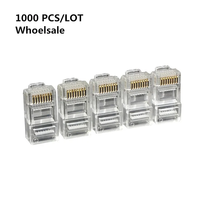 1000 шт., прозрачные сетевые коннекторы RJ45 CAT5 с кристаллами, с золотым покрытием
1000 шт., прозрачные сетевые коннекторы RJ45 CAT5 с кристаллами, с золотым покрытием