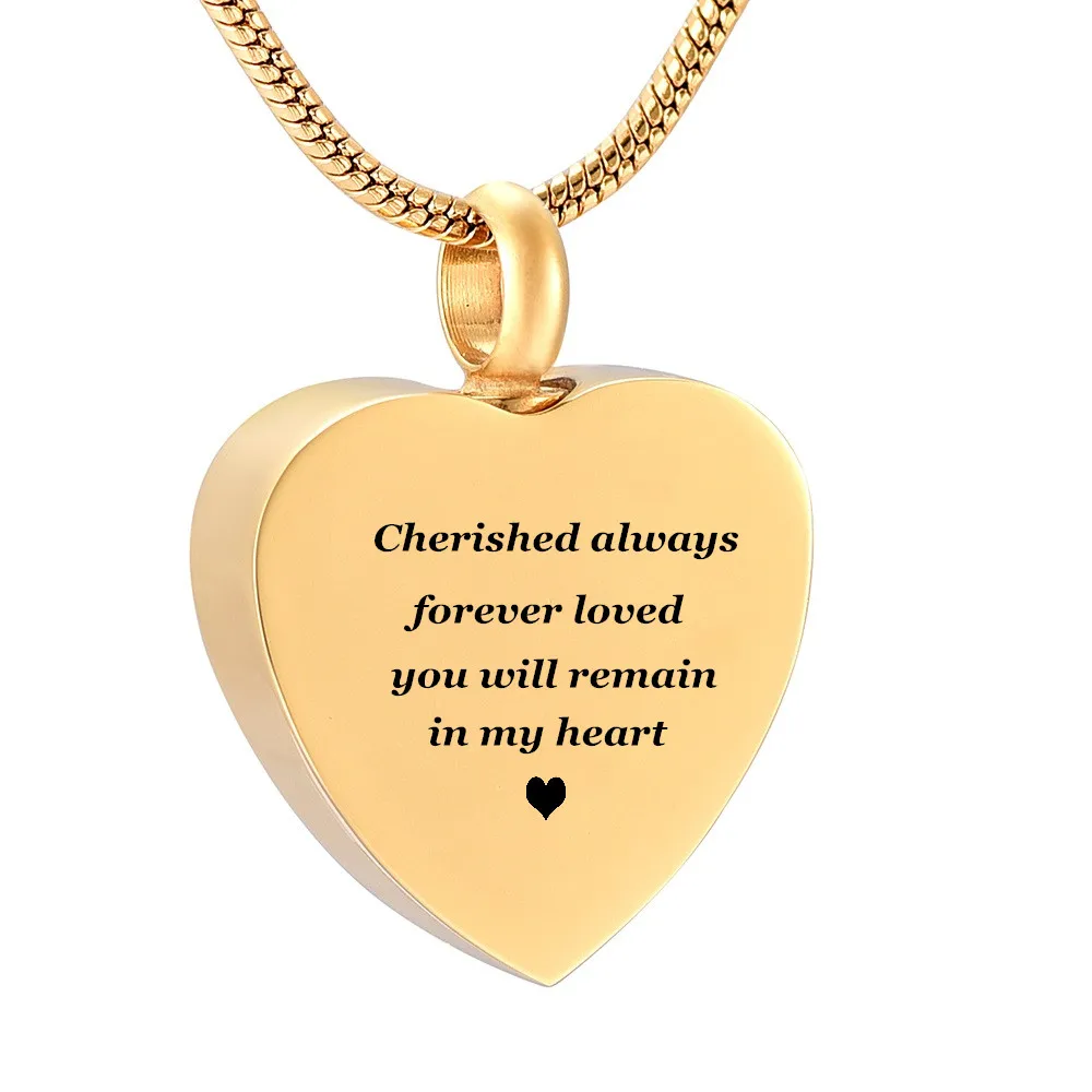 IJD9095 Engraved Heart Memorial Urn Pendant Necklace Stainless Steel Detachable Ashes Keepsake Cremation Jewelry
IJD9095 Engraved Heart Memorial Urn Pendant Necklace Stainless Steel Detachable Ashes Keepsake Cremation Jewelry