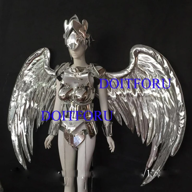 Silver Color Mirror Clothes Victoria Dance Catwalk Shows Wings Women Stage Performance Ballrooom Costume Dancer DJ Singer Suit
Silver Color Mirror Clothes Victoria Dance Catwalk Shows Wings Women Stage Performance Ballrooom Costume Dancer DJ Singer Suit