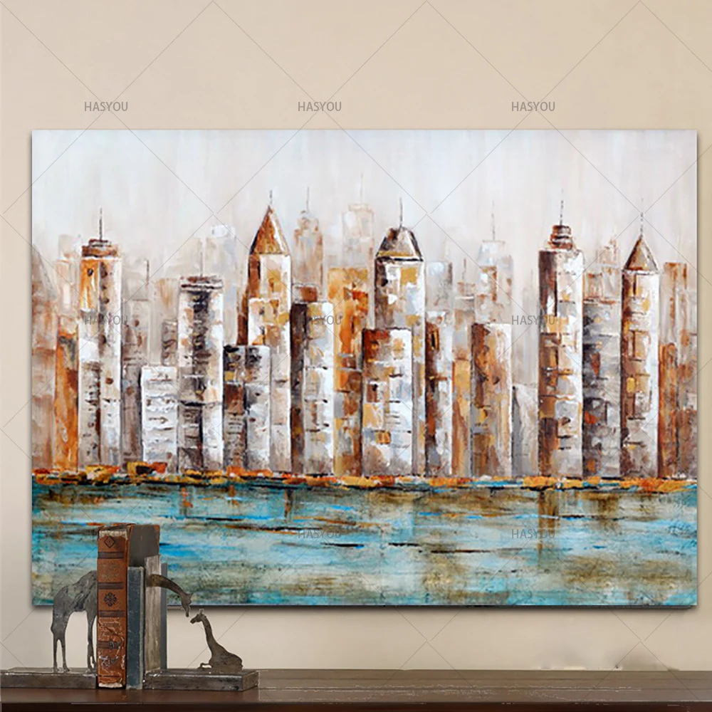 HandPainted Oil Painting Modern building Oil Painting On Canvas Wall Art Canvas Picture For Living Room Hotel Decor wedding Gift
HandPainted Oil Painting Modern building Oil Painting On Canvas Wall Art Canvas Picture For Living Room Hotel Decor wedding Gift