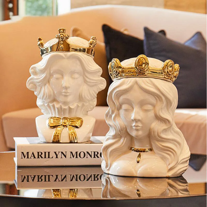 European Ceramic Money Box Figurines Decoration Modern Minimalist Home Furnishing Crafts Decor Livingroom TV Cabinet Ornaments
European Ceramic Money Box Figurines Decoration Modern Minimalist Home Furnishing Crafts Decor Livingroom TV Cabinet Ornaments