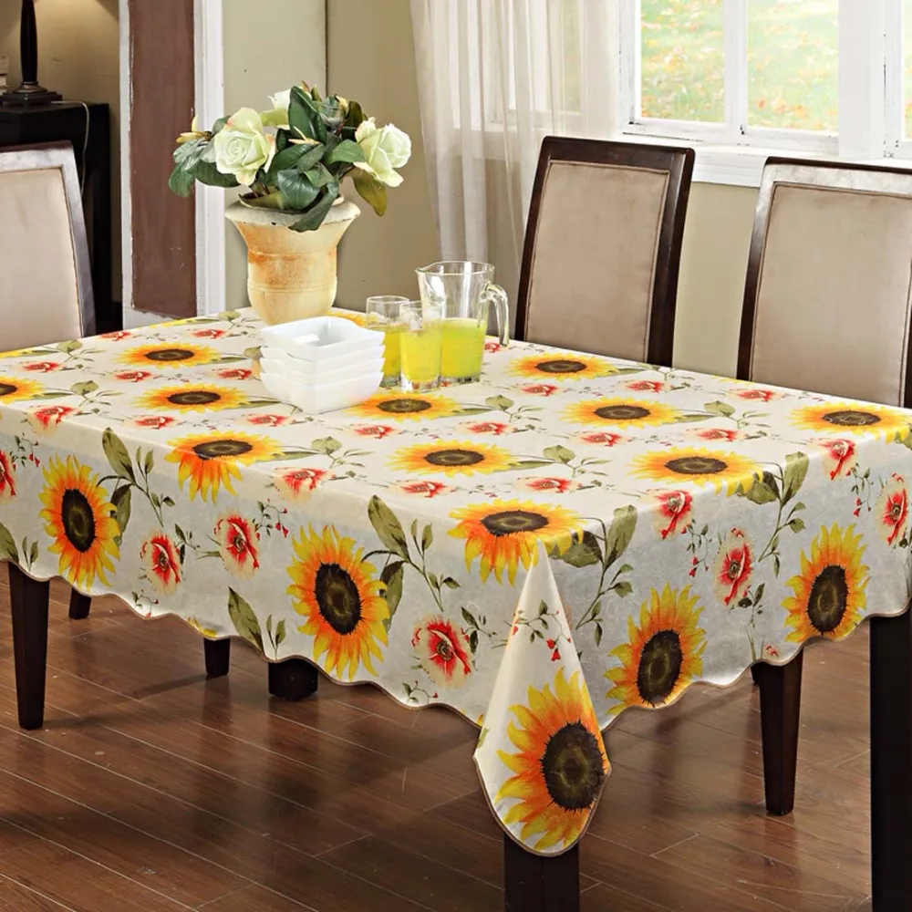 Sunflower Table cloth Waterproof & Oilproof Wipe Clean Vinyl+Flannel Tablecloth Dining Kitchen Table Cover CZ001
Sunflower Table cloth Waterproof & Oilproof Wipe Clean Vinyl+Flannel Tablecloth Dining Kitchen Table Cover CZ001