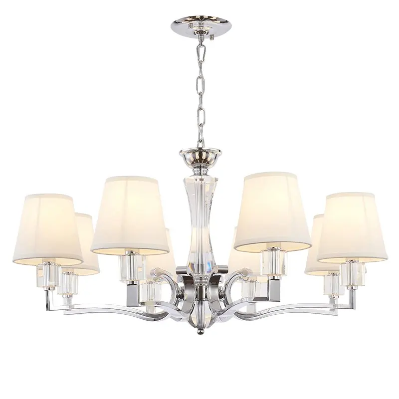 Modern Crystal living room Chandeliers Luxury Fabric Shade Study Room Chandeliers Hotel Dining Room Restaurant Hanging Light
Modern Crystal living room Chandeliers Luxury Fabric Shade Study Room Chandeliers Hotel Dining Room Restaurant Hanging Light