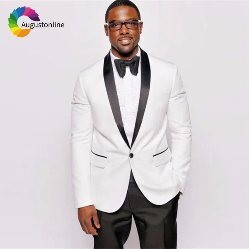 White Black Shawl Lapel 2019 Slim Fit Men Suits For Wedding Bridegroom Groom Casual Costume Prom Custom Tuxedo Best Man Blazer
White Black Shawl Lapel 2019 Slim Fit Men Suits For Wedding Bridegroom Groom Casual Costume Prom Custom Tuxedo Best Man Blazer
