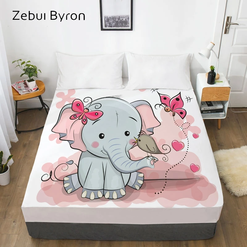 3D HD Cartoon Bed Sheet With Elastic,Fitted Sheet for Kids/Baby/Children/Boy/Girl,Pink elephant Mattress Cover Custom/160x200
3D HD Cartoon Bed Sheet With Elastic,Fitted Sheet for Kids/Baby/Children/Boy/Girl,Pink elephant Mattress Cover Custom/160x200