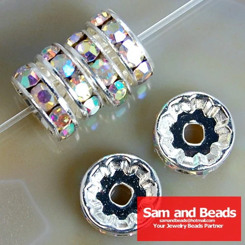 Top quality ! Crystal Rhinestone Rondelle Spacer Beads Silver Free Shipping 100Pcs Wholesale Crystal AB
Top quality ! Crystal Rhinestone Rondelle Spacer Beads Silver Free Shipping 100Pcs Wholesale Crystal AB