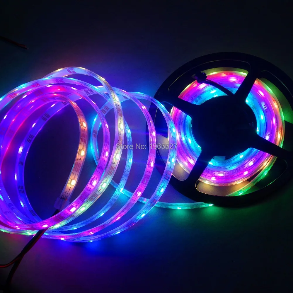 SK6812 digital led strip light, 30LEDs/m, 30Pixels/m, 5M/roll, DC5V input, White PCB, Waterproof silicon tube IP67
SK6812 digital led strip light, 30LEDs/m, 30Pixels/m, 5M/roll, DC5V input, White PCB, Waterproof silicon tube IP67