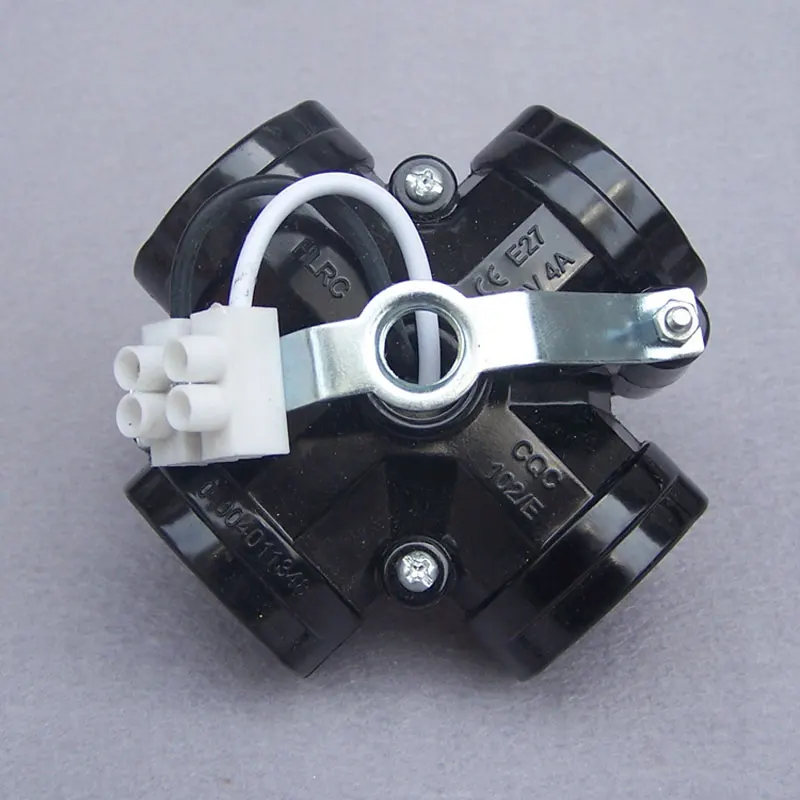 High quality black e27 4 in 1 Bakelite lamp base E27 lamp holder Lighting Accessories Screw lampholder 5pcs
High quality black e27 4 in 1 Bakelite lamp base E27 lamp holder Lighting Accessories Screw lampholder 5pcs