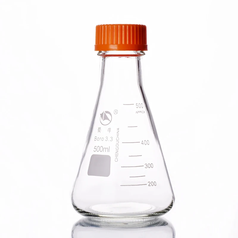 Thread river mouth triangle reagent bottle,500ml With yellow screw cover,Borosilicate glass 3.3,yellow cap
Thread river mouth triangle reagent bottle,500ml With yellow screw cover,Borosilicate glass 3.3,yellow cap