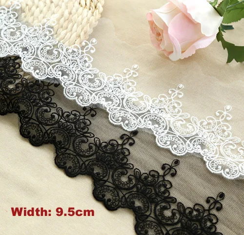1Yard Width:9.5cm(3.80"inch) 2 Colors Stylish Embroidered Mesh Garment Lace Trims DIY Sewing Accessories(ss-2989)
1Yard Width:9.5cm(3.80"inch) 2 Colors Stylish Embroidered Mesh Garment Lace Trims DIY Sewing Accessories(ss-2989)