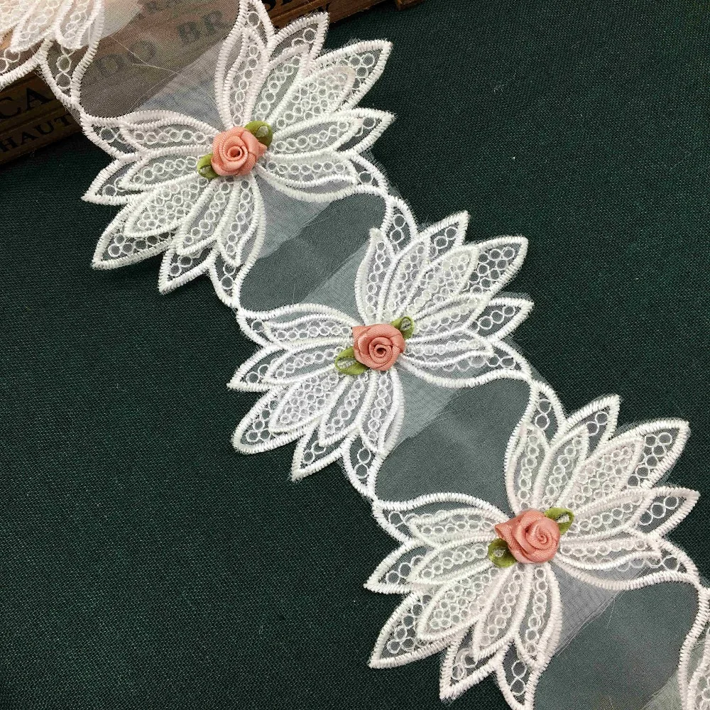 10Pcs Rose Flower Embroidered Net Voile Lace Trim Ribbon Fabric Handmade Applique Vintage Trimmings Sewing Craft Wedding Decor
10Pcs Rose Flower Embroidered Net Voile Lace Trim Ribbon Fabric Handmade Applique Vintage Trimmings Sewing Craft Wedding Decor
