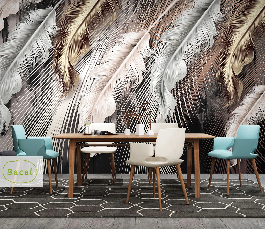 Bacal Custom 3D Nordic Minimalism Gold luxury Feather Mural Modern Abstract Art Wallpaper Wall Fresco Living Room Wall Paper
Bacal Custom 3D Nordic Minimalism Gold luxury Feather Mural Modern Abstract Art Wallpaper Wall Fresco Living Room Wall Paper