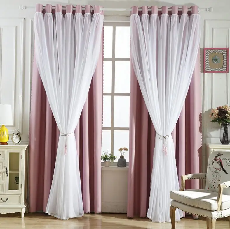 Double Layer Tulle+Black Out Double Curtains Thermal Black Out Curtains with Lining Soft Suede Thick Lining Window Curtains
Double Layer Tulle+Black Out Double Curtains Thermal Black Out Curtains with Lining Soft Suede Thick Lining Window Curtains