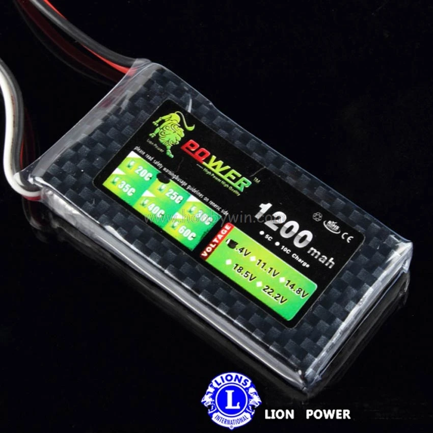 Лев мощность 7,4 в 1200 мАч 25C/30A LiPo батарея JST разъем Burst 50C RC модель блока питания
Лев мощность 7,4 в 1200 мАч 25C/30A LiPo батарея JST разъем Burst 50C RC модель блока питания