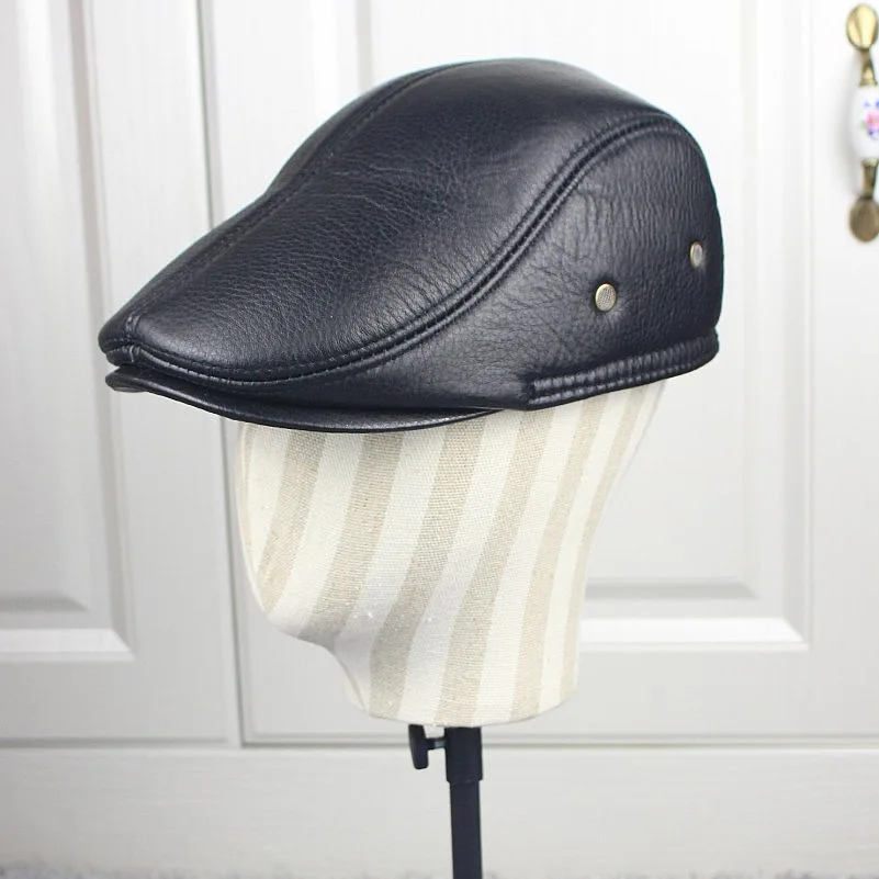 Men's Genuine Leather Cap New Fall Winter Leisure Visor Hat Middle-aged Elderly Male's Sheepskin High Quality Warm Hats H6968
Men's Genuine Leather Cap New Fall Winter Leisure Visor Hat Middle-aged Elderly Male's Sheepskin High Quality Warm Hats H6968