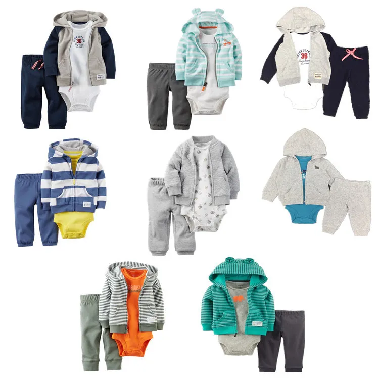 3pcs New Baby Boy Clothes Newborn Toddler Infant 100% Cotton Hoodies Coat + Romper Pants Trouser Outfit 3-24M Children Clothing
3pcs New Baby Boy Clothes Newborn Toddler Infant 100% Cotton Hoodies Coat + Romper Pants Trouser Outfit 3-24M Children Clothing