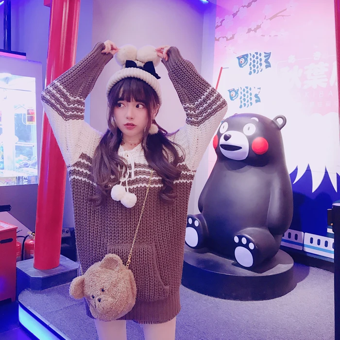 Princess sweet white Sweater Love to knock Bobon21 color thick knitting wool knitting wool ball sweater women fashion T1574
Princess sweet white Sweater Love to knock Bobon21 color thick knitting wool knitting wool ball sweater women fashion T1574