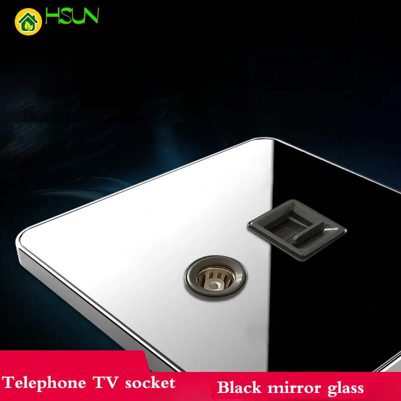 Type 86 Black Mirror Glass Phone TV Sockets Fixed TV IPTV TV Wall Panel Sockets
Type 86 Black Mirror Glass Phone TV Sockets Fixed TV IPTV TV Wall Panel Sockets