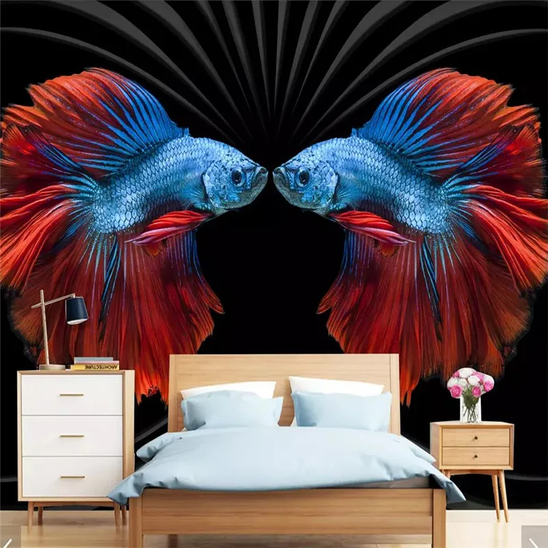 Custom wallpaper HD embossed modern retro personality colored fish background wall decorative painting
Custom wallpaper HD embossed modern retro personality colored fish background wall decorative painting