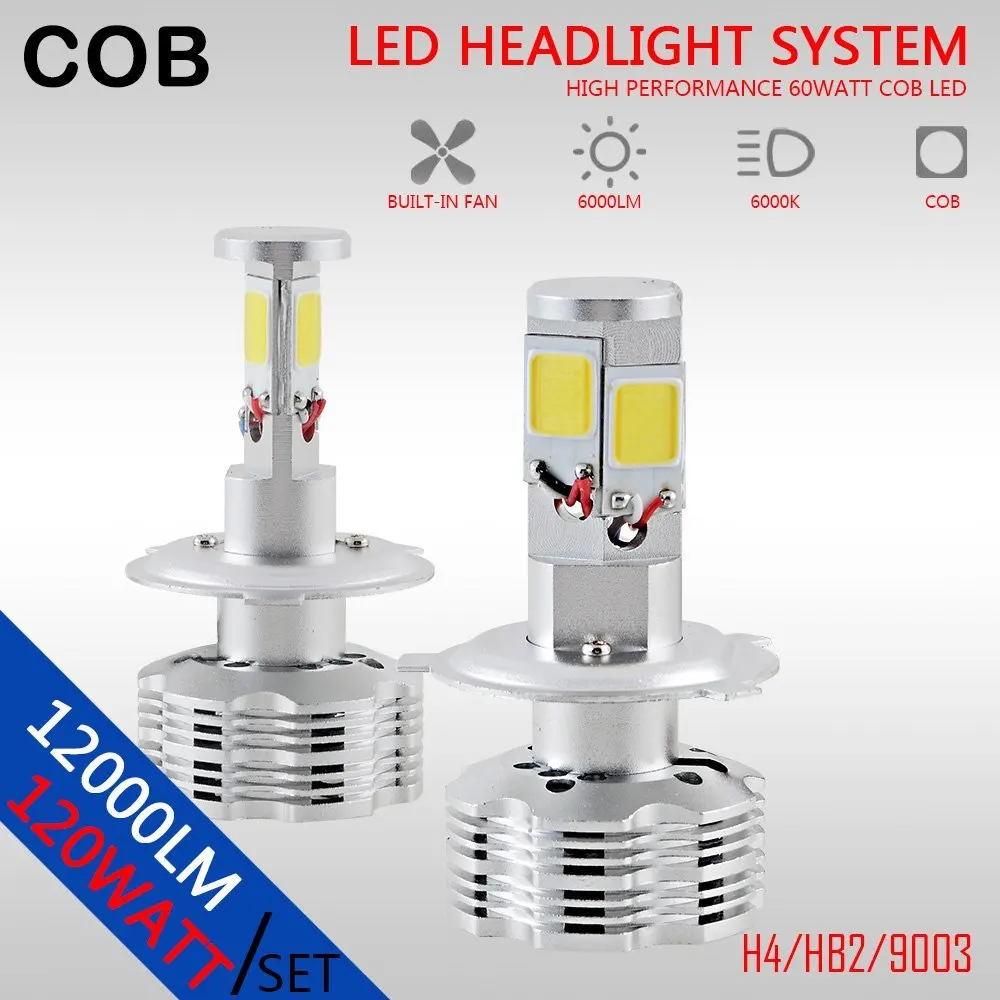 Пара 120 Вт 12000lm COB светодиодный фары комплект H4 HB2 9003 Hi/ближнего света белый 6000K лампа без ошибок Canbus для авто транспортных средств
Пара 120 Вт 12000lm COB светодиодный фары комплект H4 HB2 9003 Hi/ближнего света белый 6000K лампа без ошибок Canbus для авто транспортных средств