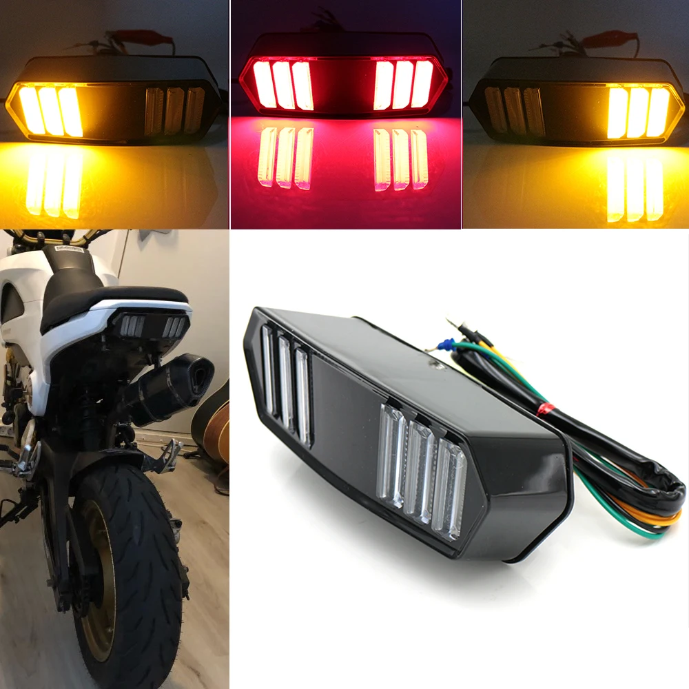 evomosa Motorcycle Integrated LED Tail Light Assembly Brake Stop Run Turn Signal Light Accessories For Honda MSX Grom CBR 650
evomosa Motorcycle Integrated LED Tail Light Assembly Brake Stop Run Turn Signal Light Accessories For Honda MSX Grom CBR 650