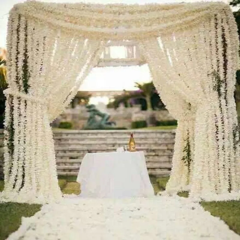 180cm White Simulation Hydrangea Flower Artificial Silk Wisteria Vine for Wedding Home Decoration 40pcs/Lot Free Shipping
180cm White Simulation Hydrangea Flower Artificial Silk Wisteria Vine for Wedding Home Decoration 40pcs/Lot Free Shipping
