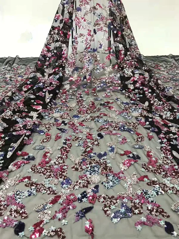 High-quality multi-color sequin embroidery Nigeria lace French mesh African lace fabric suitable for dress DIY clothing supplies
High-quality multi-color sequin embroidery Nigeria lace French mesh African lace fabric suitable for dress DIY clothing supplies