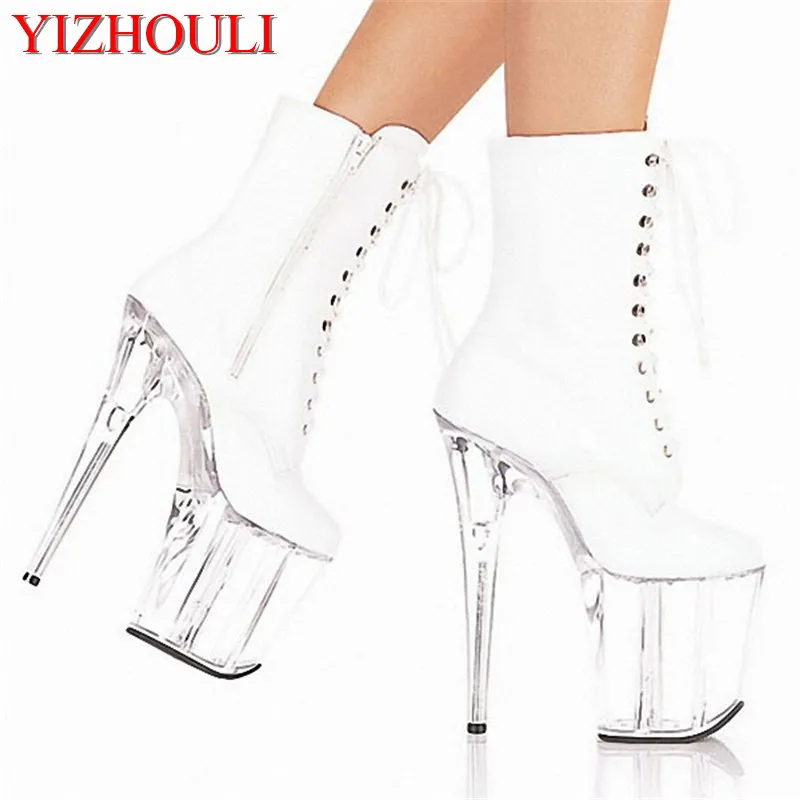 women's sexy Ultra high heel shoes fashion lace-up pumps shoes side zipper ankle boots black/white ladies 20cm boots
women's sexy Ultra high heel shoes fashion lace-up pumps shoes side zipper ankle boots black/white ladies 20cm boots