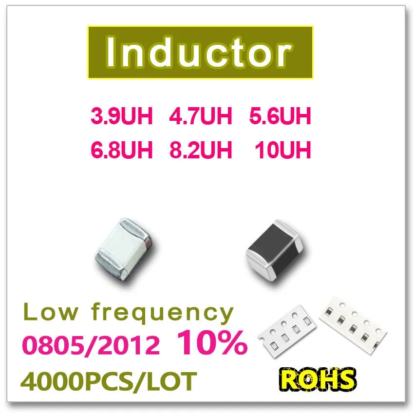 JASNPROSMA 0805 2012 4000PCS SMD многослойный низкочастотный индуктор 10% 3.9UH 4.7UH 5.6UH 6.8UH 8.2UH 10UH Новый высокое качество
JASNPROSMA 0805 2012 4000PCS SMD многослойный низкочастотный индуктор 10% 3.9UH 4.7UH 5.6UH 6.8UH 8.2UH 10UH Новый высокое качество