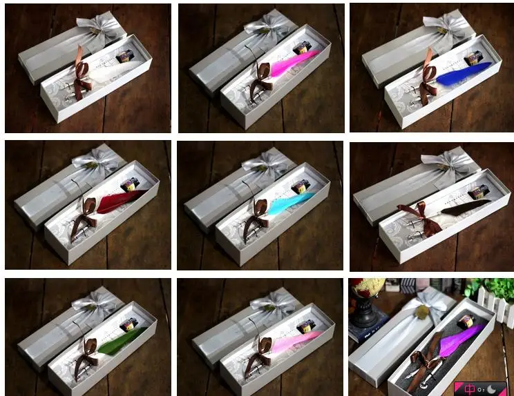 Suit for European retro suit feather color dip pen pen written British student Swan hair
Suit for European retro suit feather color dip pen pen written British student Swan hair